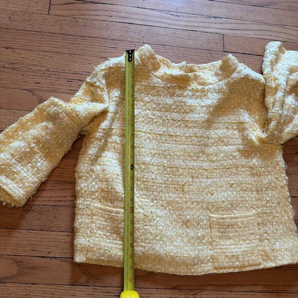 Chanel Women Yellow Skirt Set Cropped Boxy Jacket Jackie Neckline FR 36 US 4 - Picture 8 of 15